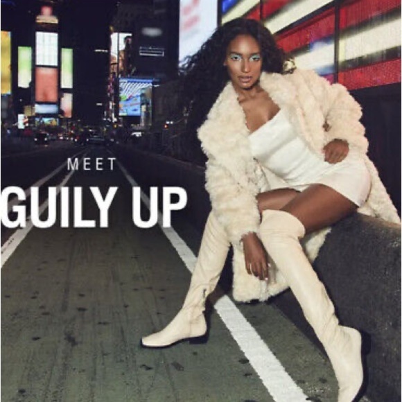 Schutz Over the Knee Leather Boots Guily Eggshell Square Toe NWOB Size 6.5 - Picture 11 of 11